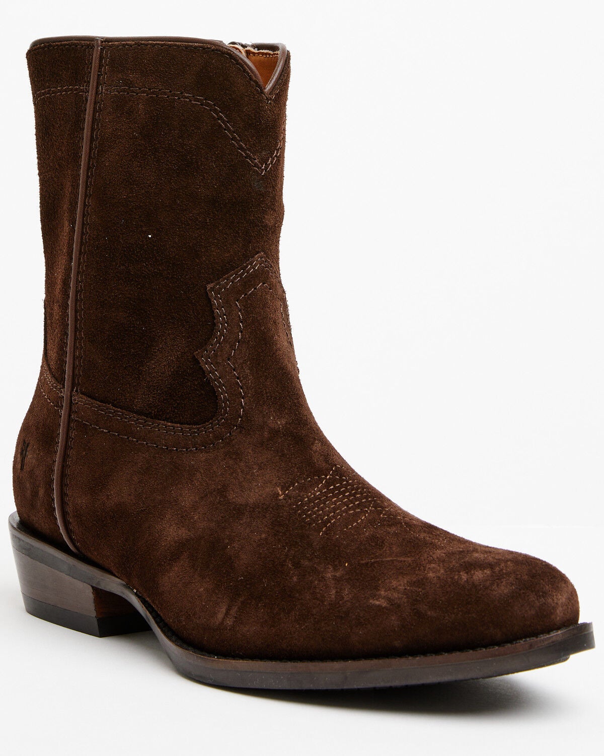 Frye Men's Boot Barn Exclusive Roscoe Inside Zip Ankle Boots - Round Toe, Chocolate, hi-res