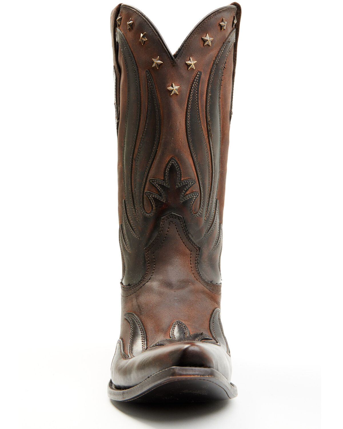 Image #4 - Corral Men's Embellished Overlay Western Boots - Snip Toe, Chocolate, hi-res
