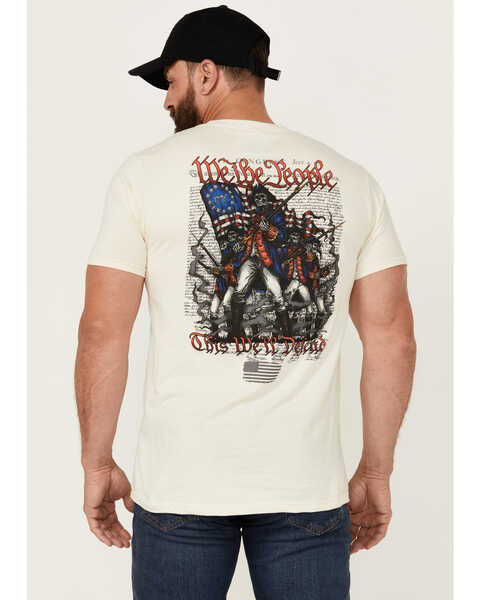Howitzer Men's Patriot Short Sleeve Graphic T-Shirt , Cream, hi-res