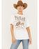 Image #1 - Bohemian Cowgirl Women's Texas Since 1845 Short Sleeve Graphic Tee, White, hi-res