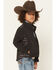Image #2 - Cowboy Hardware Boys' Ghost Southwestern Print Softshell Jacket, Black, hi-res