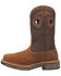 Image #3 - Dan Post Men's 11" Bram Waterproof Work Boots - Broad Square Toe, Brown, hi-res