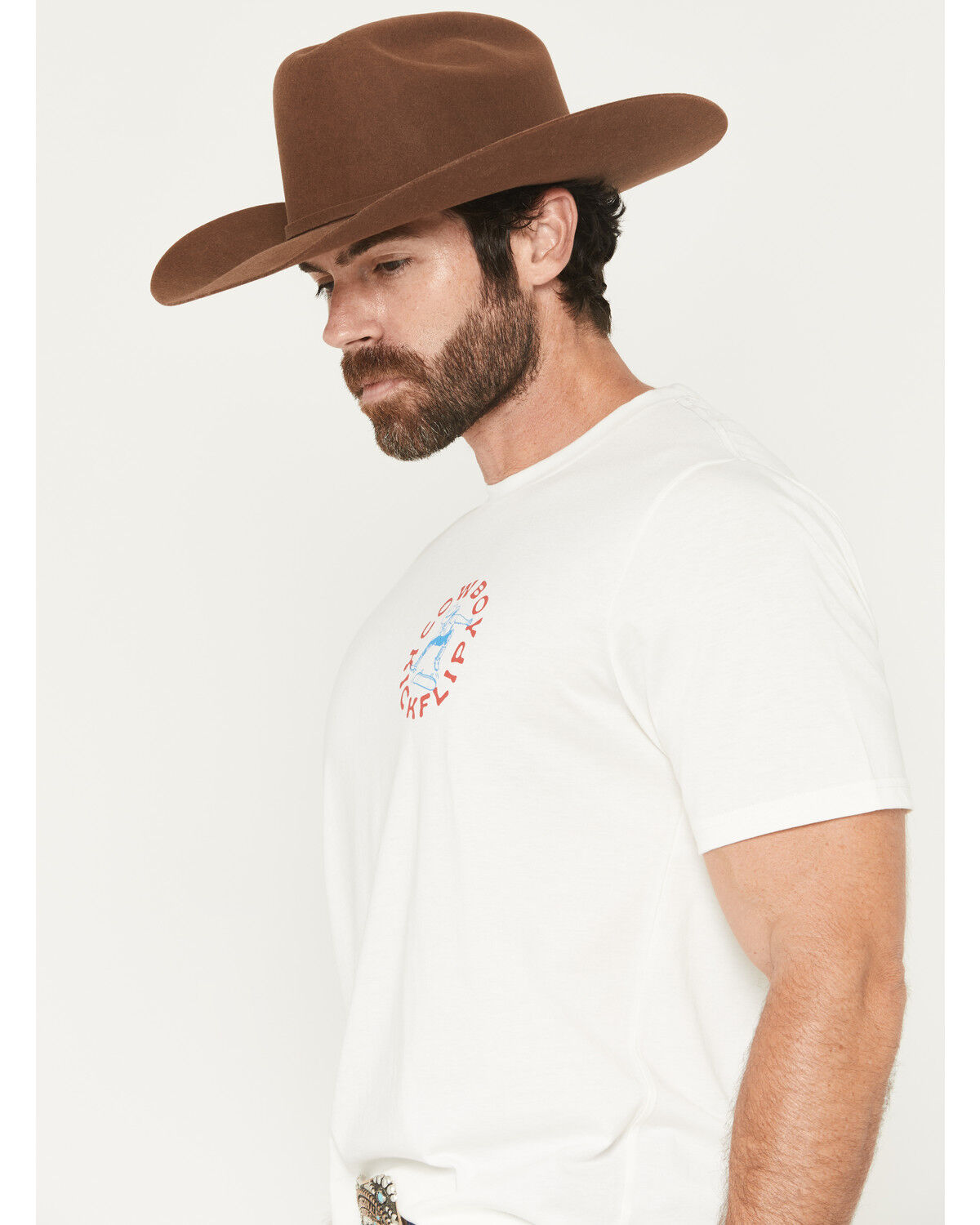 Image #3 - Sendero Provisions Men's Cowboy Kickflip Short Sleeve Graphic T-Shirt, White, hi-res