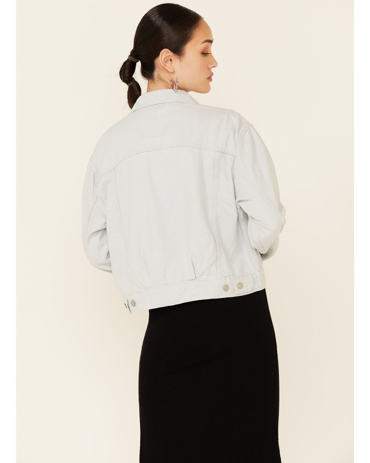 Image #4 - Levi's Women's Waste Not Light Wash Denim Button-Front Oversized Trucker Jacket, Light Blue, hi-res