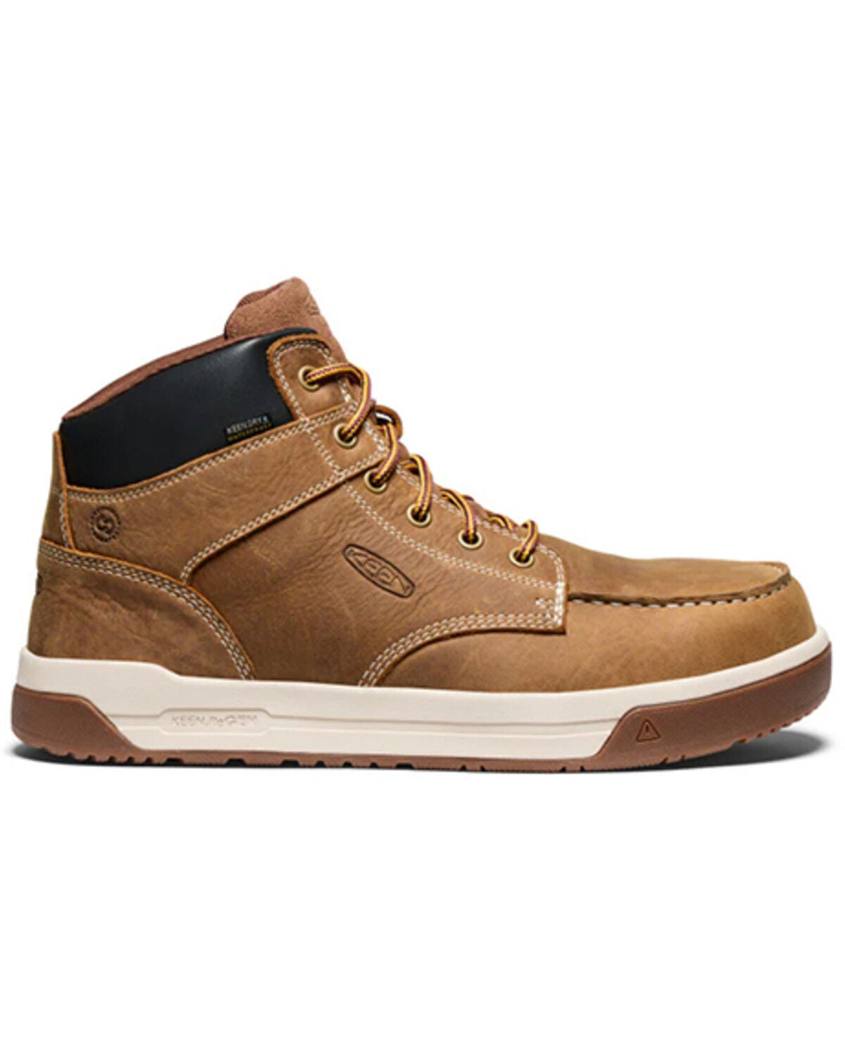 Image #1 - Keen Men's Utility Gibson Waterproof Work Boots - Carbon Toe, Brown, hi-res