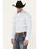 Image #3 - George Strait by Wrangler Men's Geo Print Long Sleeve Button-Down Stretch Western Shirt, White, hi-res