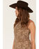 Image #2 - Show Me Your Mumu Women's Boulevard Leopard Print Denim Mini Dress, Brown, hi-res