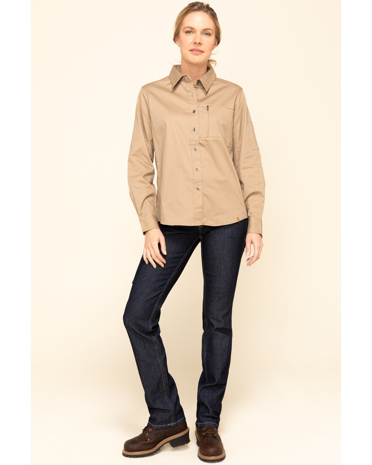 Image #6 - Ariat Women's Rebar Mid Rise Durastretch Raven Rinse Work Straight Jeanss, , hi-res