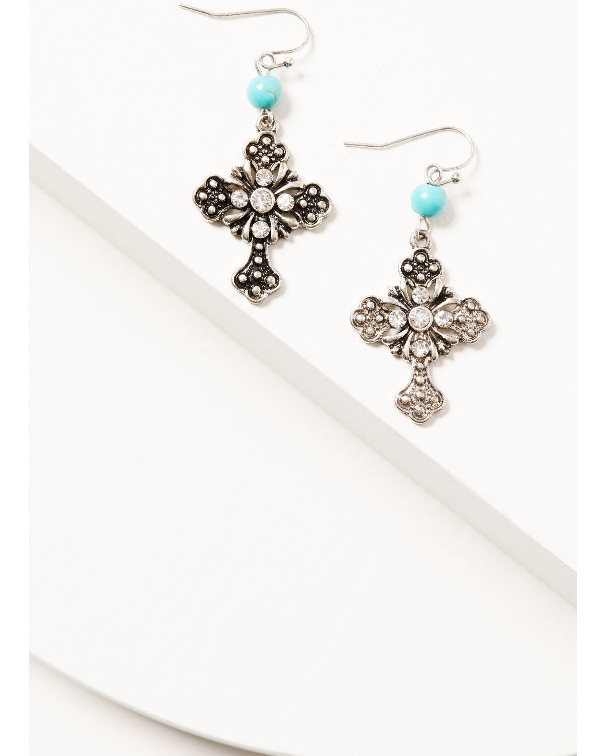 Image #2 - Shyanne Women's Turquoise Cross 6pc Cross Earring Set, Silver, hi-res
