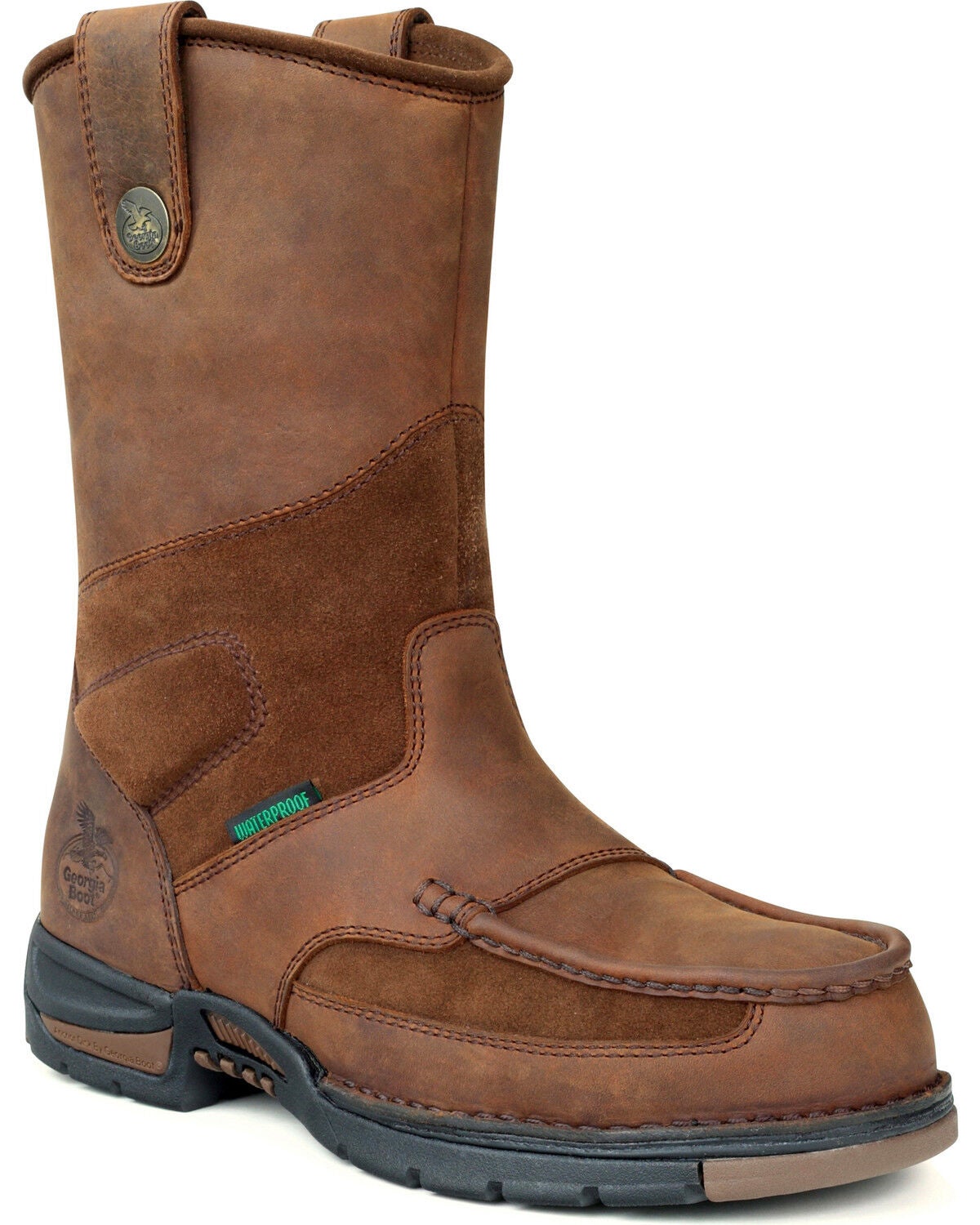Georgia Boot Men's Athens Wellington Work Boots, Brown, hi-res