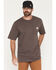 Image #1 - Carhartt Men's Solid Loose Fit Heavyweight Short Sleeve Pocket Work T-Shirt, Dark Grey, hi-res