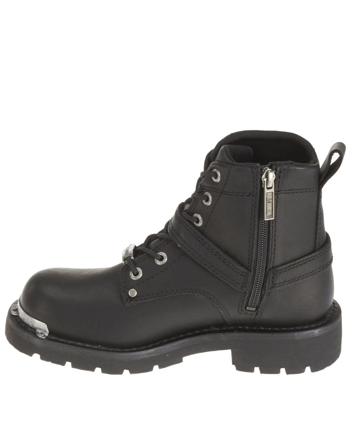 Image #3 - Harley Davidson Women's Becky Moto Boots - Round Toe, Black, hi-res