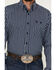Image #3 - George Strait by Wrangler Men's Plaid Print Long Sleeve Button-Down Stretch Western Shirt - Big, Blue, hi-res
