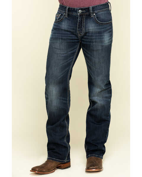 Image #2 - Rock & Roll Denim Men's Pistol Dark Reflex Stretch Straight Jeans , , hi-res