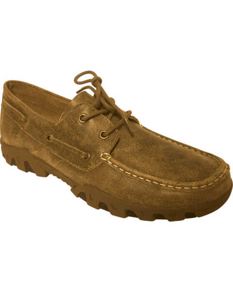 Image #1 - Ferrini Men's Laced Loafers - Moc Toe, Lt Brown, hi-res