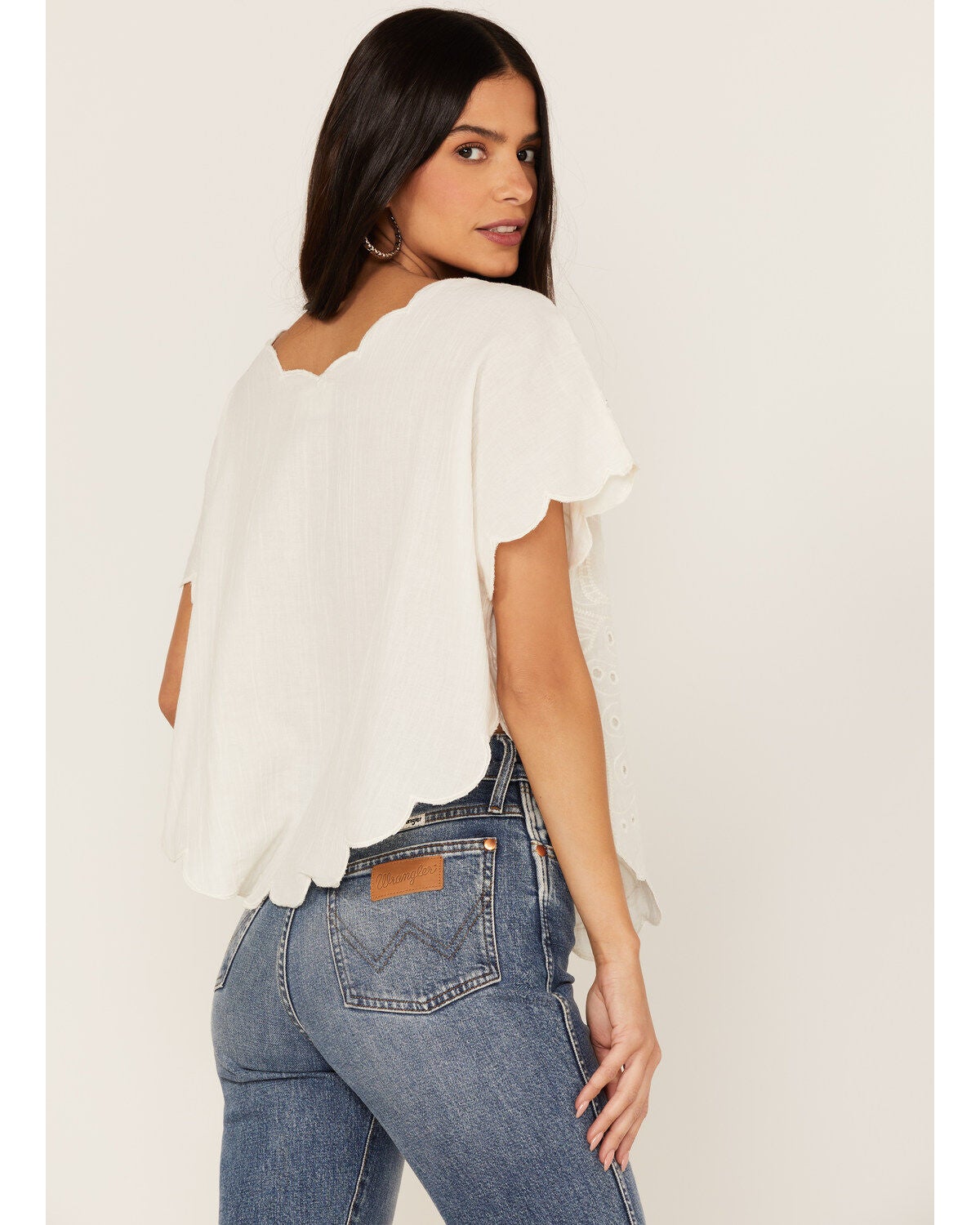 Image #4 - Talisman Women's Flutterby Blutterfly Lace Short Sleeve Top, , hi-res