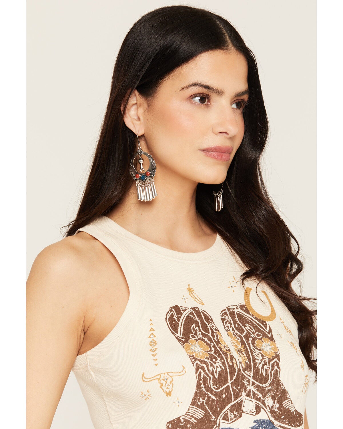 Shyanne Women's American Heritage Chandelier Earrings, Silver, hi-res