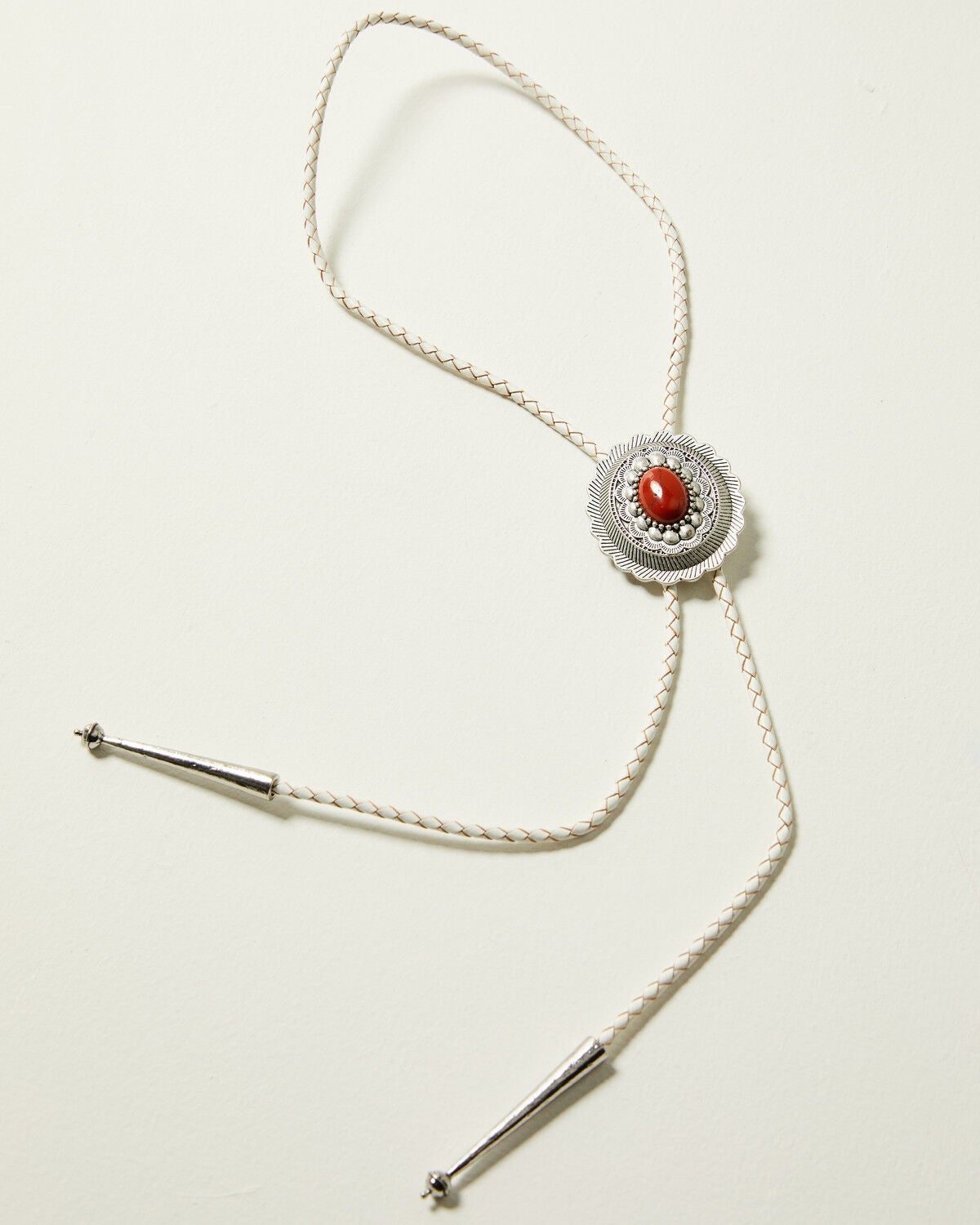 Shyanne Women's Agate Concho Bolo Tie, Silver, hi-res