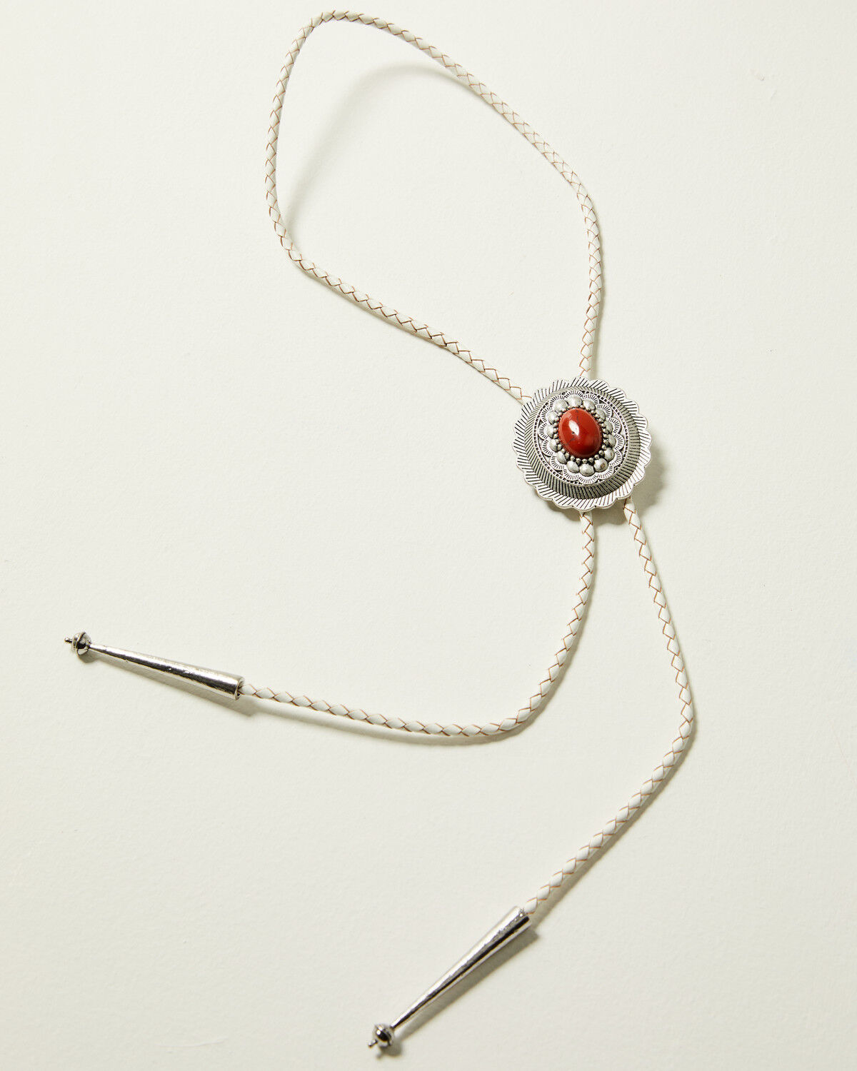 Image #1 - Shyanne Women's Agate Concho Bolo Tie, Silver, hi-res