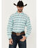 Image #1 - Ariat Men's Jefferson Southwestern Striped Long Sleeve Button-Down Western Shirt, Turquoise, hi-res