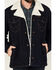 Image #3 - Wrangler Men's Archive Long Sherpa Lined Button-Down Denim Jacket, Dark Wash, hi-res