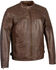 Milwaukee Leather Men's Quilted Shoulders Snap Collar Leather Jacket, Brown, hi-res