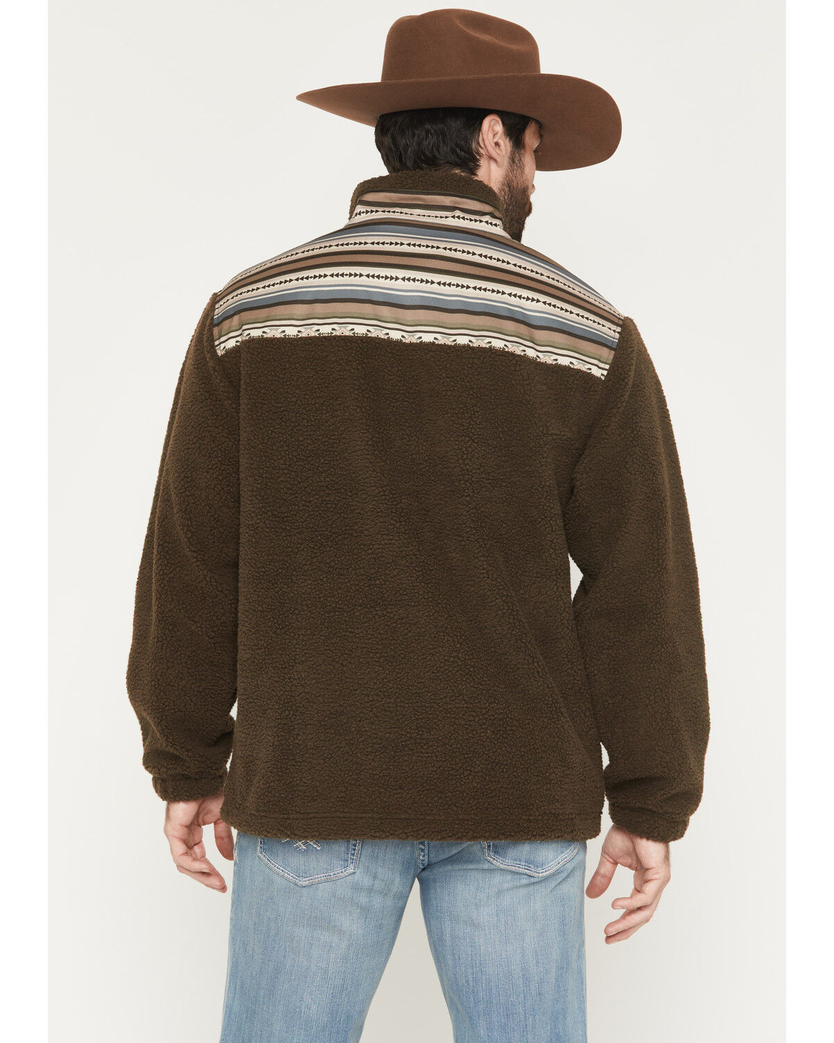 Image #4 - Hooey Men's Brecken Sherpa Pullover, Brown, hi-res