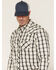 Image #4 - Cody James Men's FR Dalton Plaid Print Snap Stretch Work Shirt, Cream, hi-res