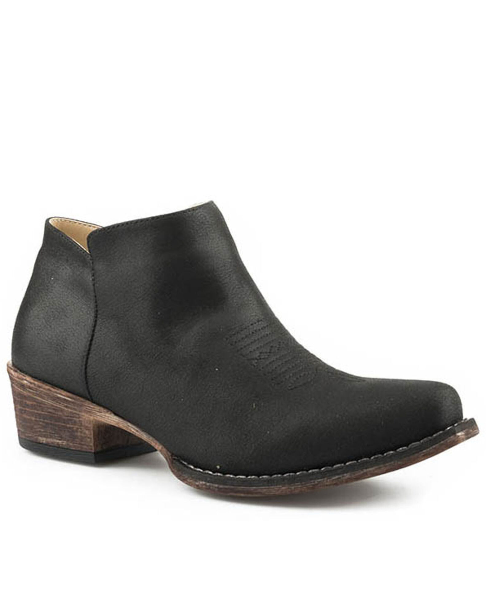Image #1 - Roper Women's Vintage Black Fashion Booties - Snip Toe, Black, hi-res