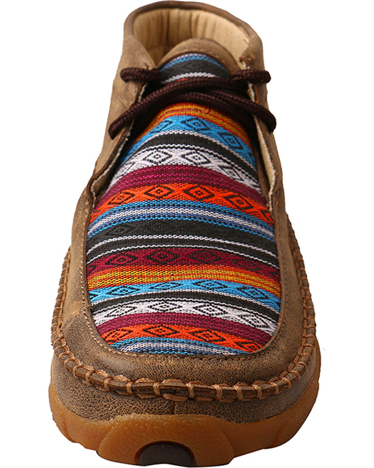 Image #4 - Twisted X Women's Serape Striped Chukka Driving Mocs, , hi-res