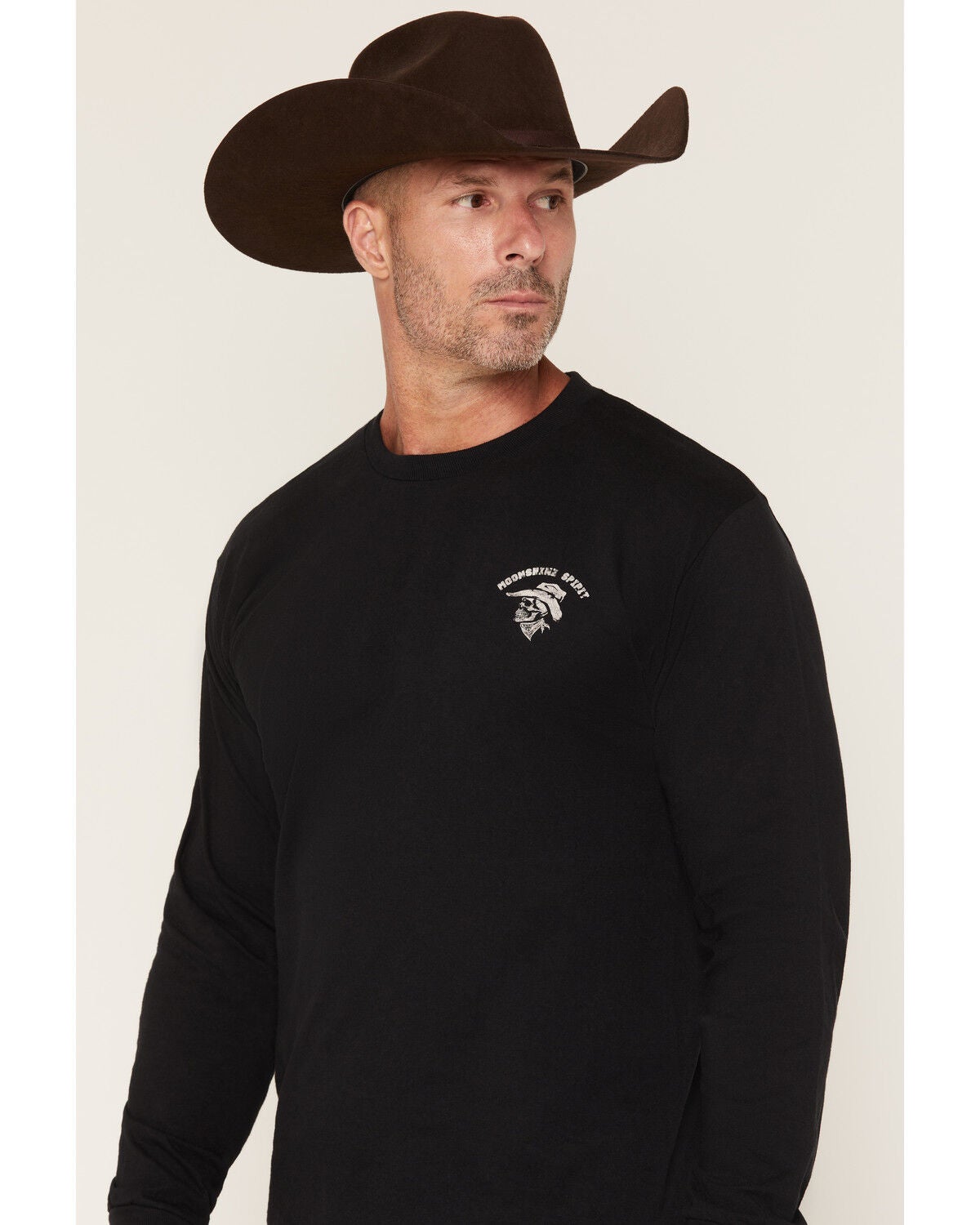 Image #3 - Moonshine Spirit&reg; Men's Cowboy Long Sleeve Graphic T-Shirt, Black, hi-res