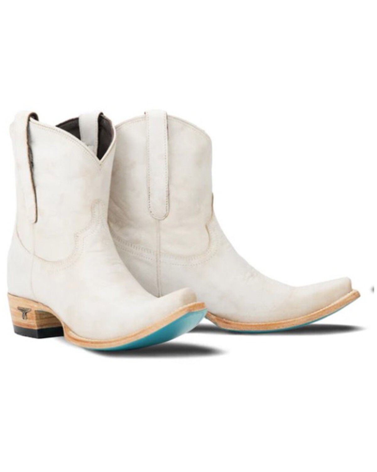 Lane Women's Emma Jane Western Booties - Snip Toe, Ivory, hi-res