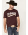 Image #1 - Cinch Men's Logo Graphic Short Sleeve T-Shirt, Heather Purple, hi-res