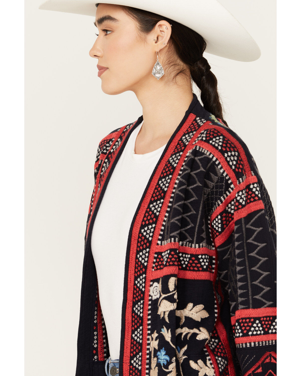 Image #2 - Johnny Was Women's Rahi Kimono, Navy, hi-res