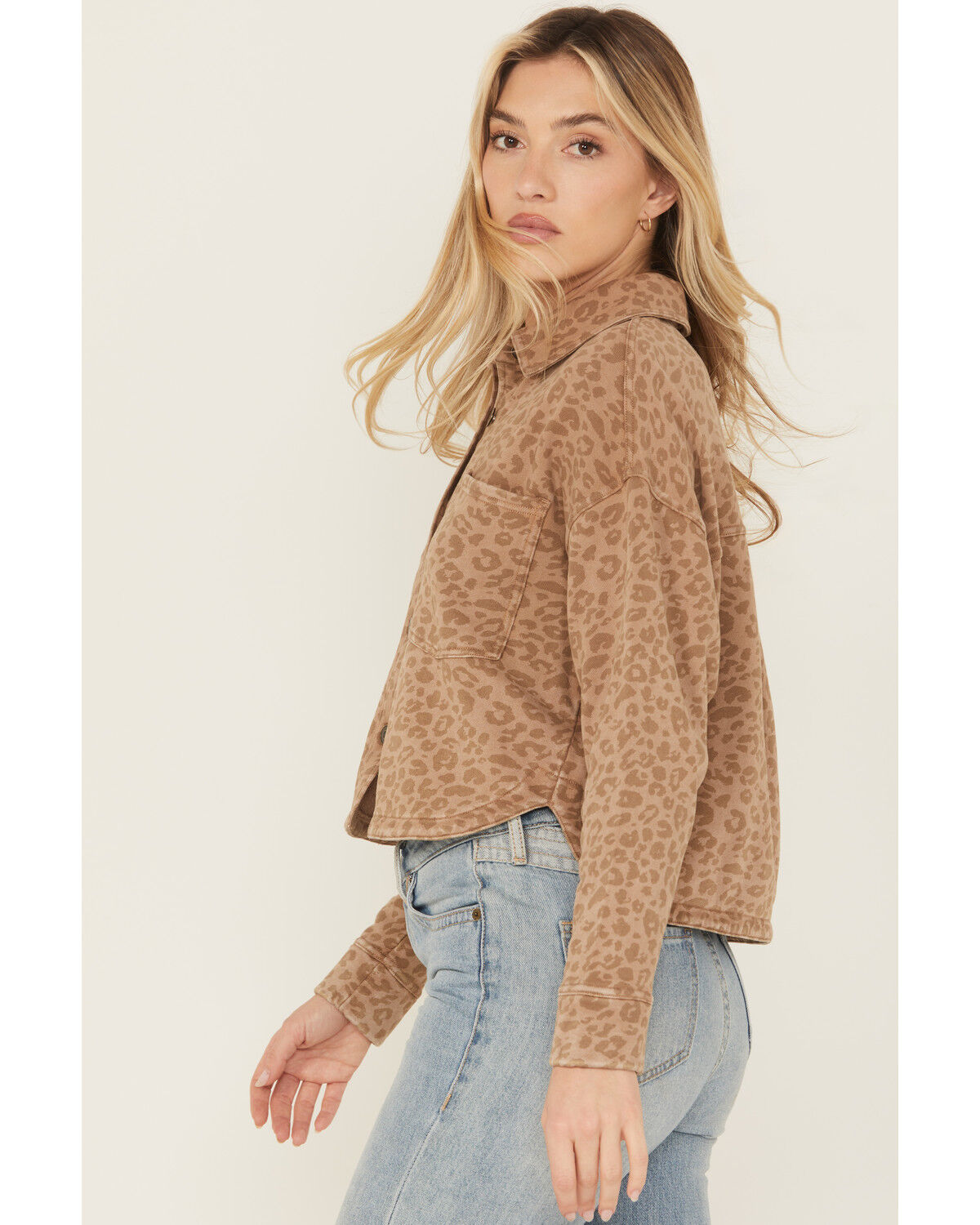 Product Name:  White Crow Women's Leopard Print Button-Down Shacket