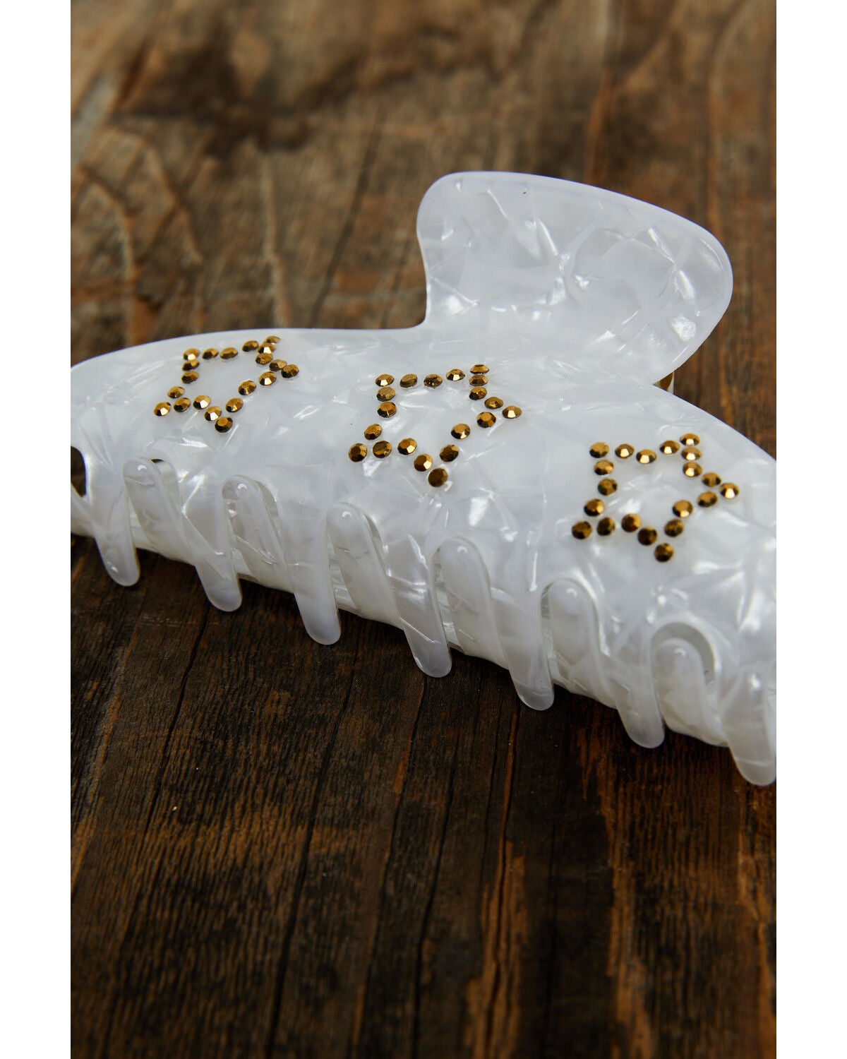 Image #2 - Shyanne Women's Lucky Bling Pearlescent Claw Clip, Ivory, hi-res