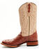 Shyanne Women's Olivia Exotic Ostrich Quill Western Boots - Broad Square Toe, Brown, hi-res