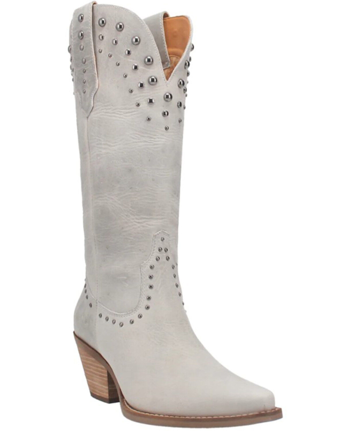 Image #1 - Dingo Women's Talkin Rodeo Western Boots - Snip Toe, Off White, hi-res