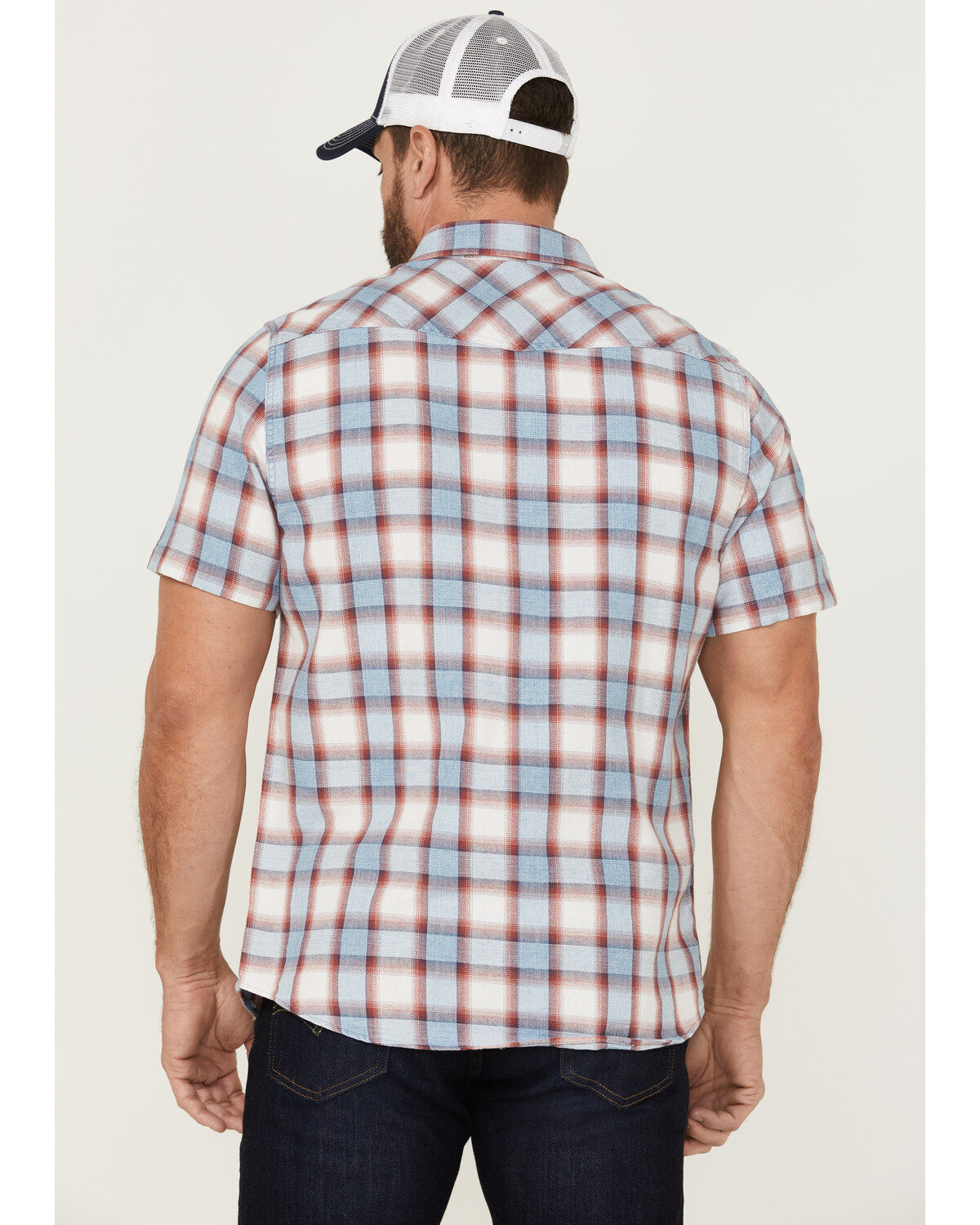 Image #4 - Flag & Anthem Men's Desert Son Tifton Large Plaid Short Sleeve Snap Western Shirt, , hi-res