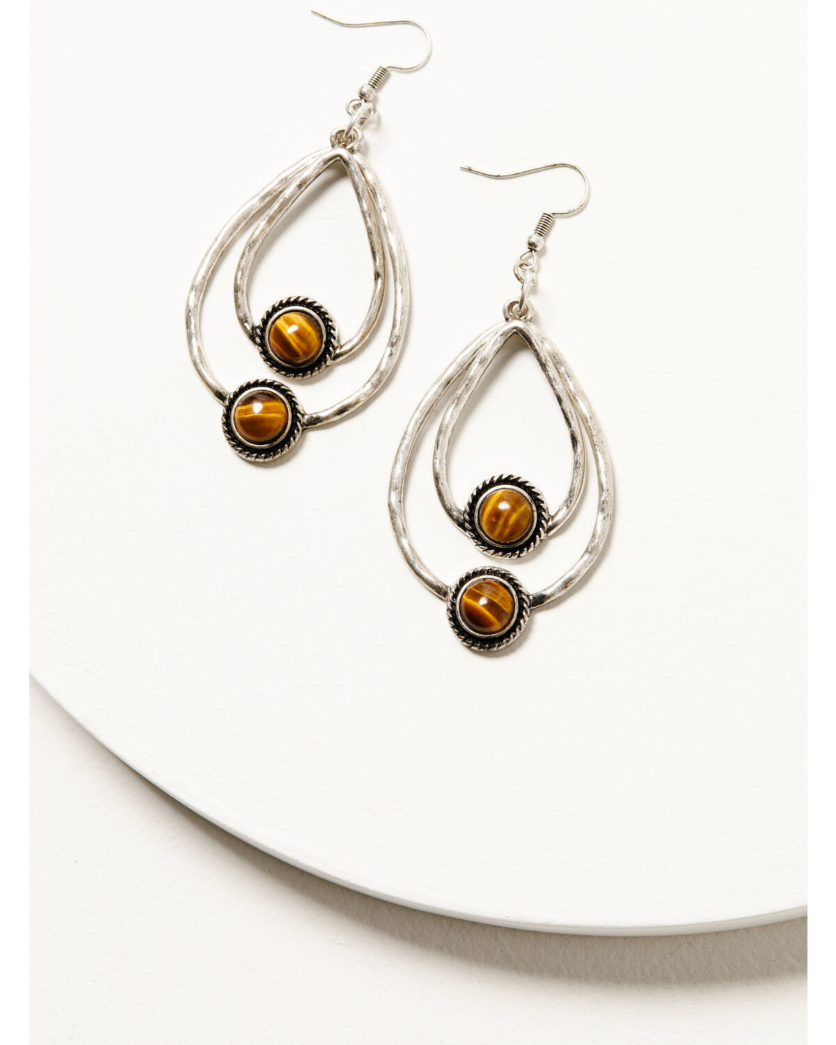 Image #1 - Shyanne Women's Americana Teardrop Earrings, Silver, hi-res