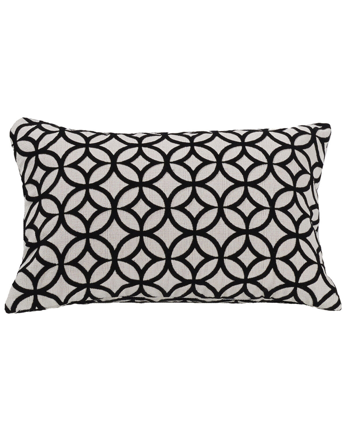 Image #1 - HiEnd Accents Black Augusta Cutted Velvet Pillow, Black, hi-res