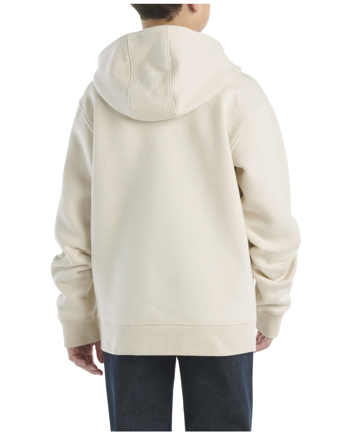 Image #3 - Carhartt Boys' Logo Graphic Hooded Sweatshirt, Off White, hi-res