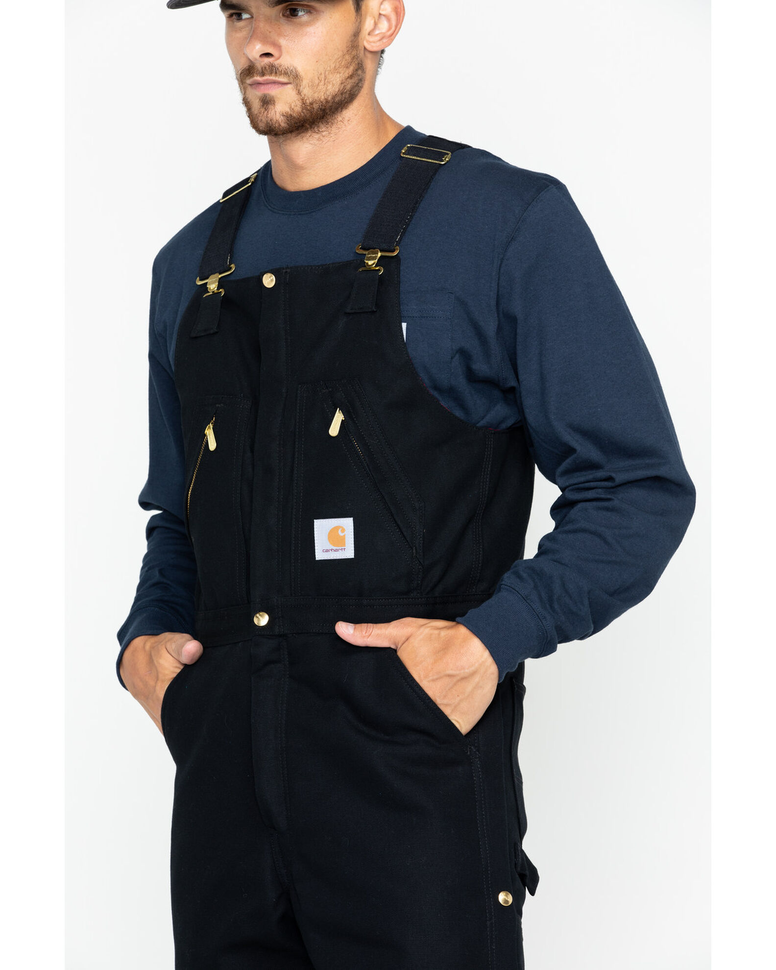 Carhartt Men s Zip to Waist Bib Work Overalls Boot Barn