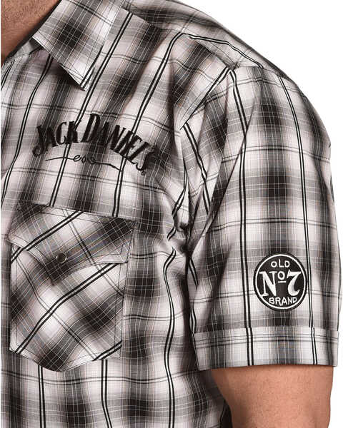 Image #2 - Jack Daniel's Men's Embroidered Logo Plaid Short Sleeve Western Shirt , , hi-res