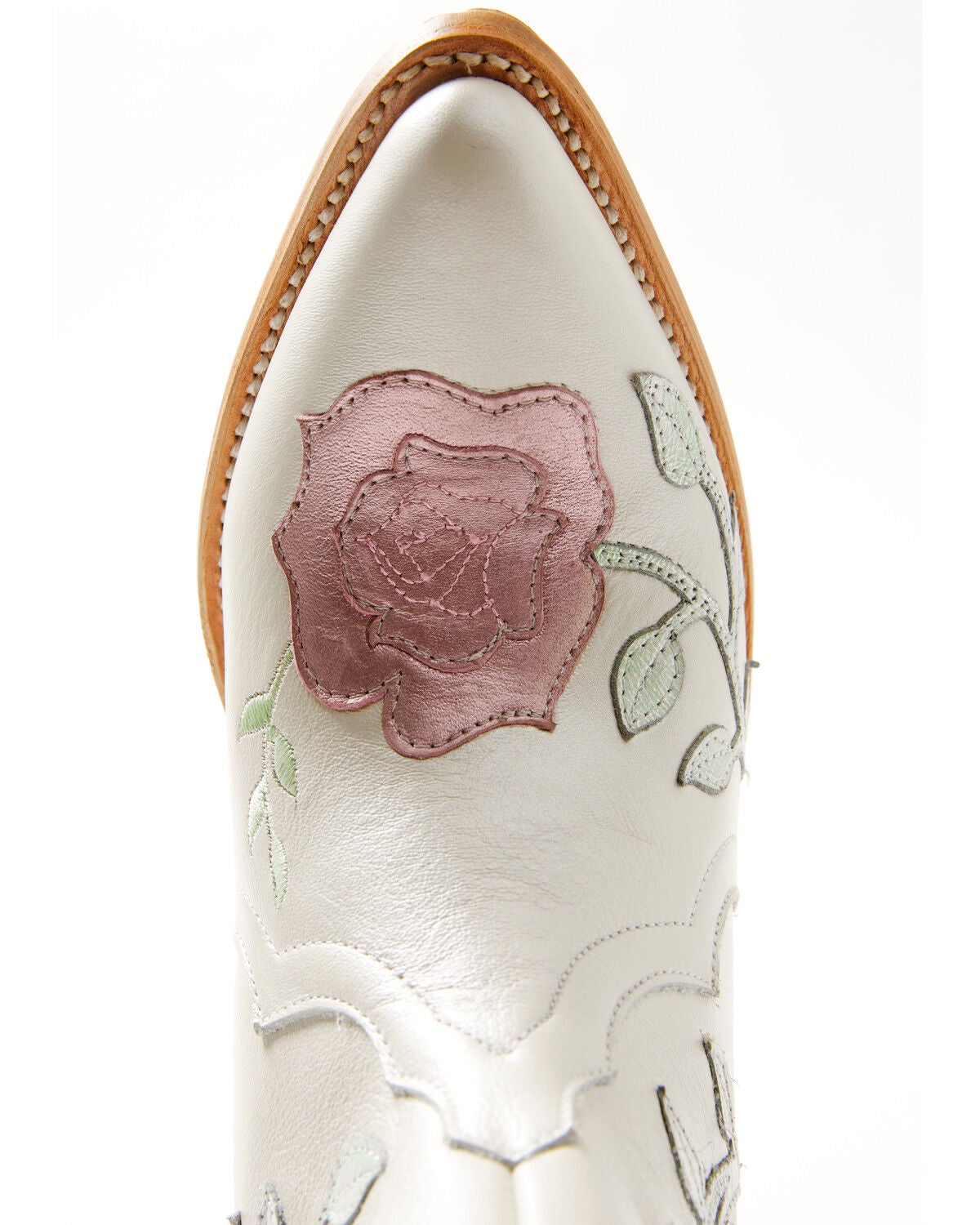 Image #6 - Ariat Women's Arrosa Overlay Metallic Short Western Boots - Round Toe, Ivory, hi-res