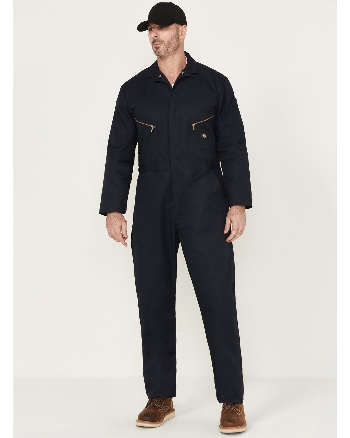 Dickies Men's Deluxe Blended Long Sleeve Coverall, Navy, hi-res