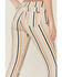 Image #4 - Rock & Roll Denim Women's Striped Pull On Flare Jeans, Tan, hi-res