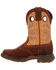 Image #3 - Durango Boys' Lil Rebel Western Boots - Broad Square Toe, Brown, hi-res