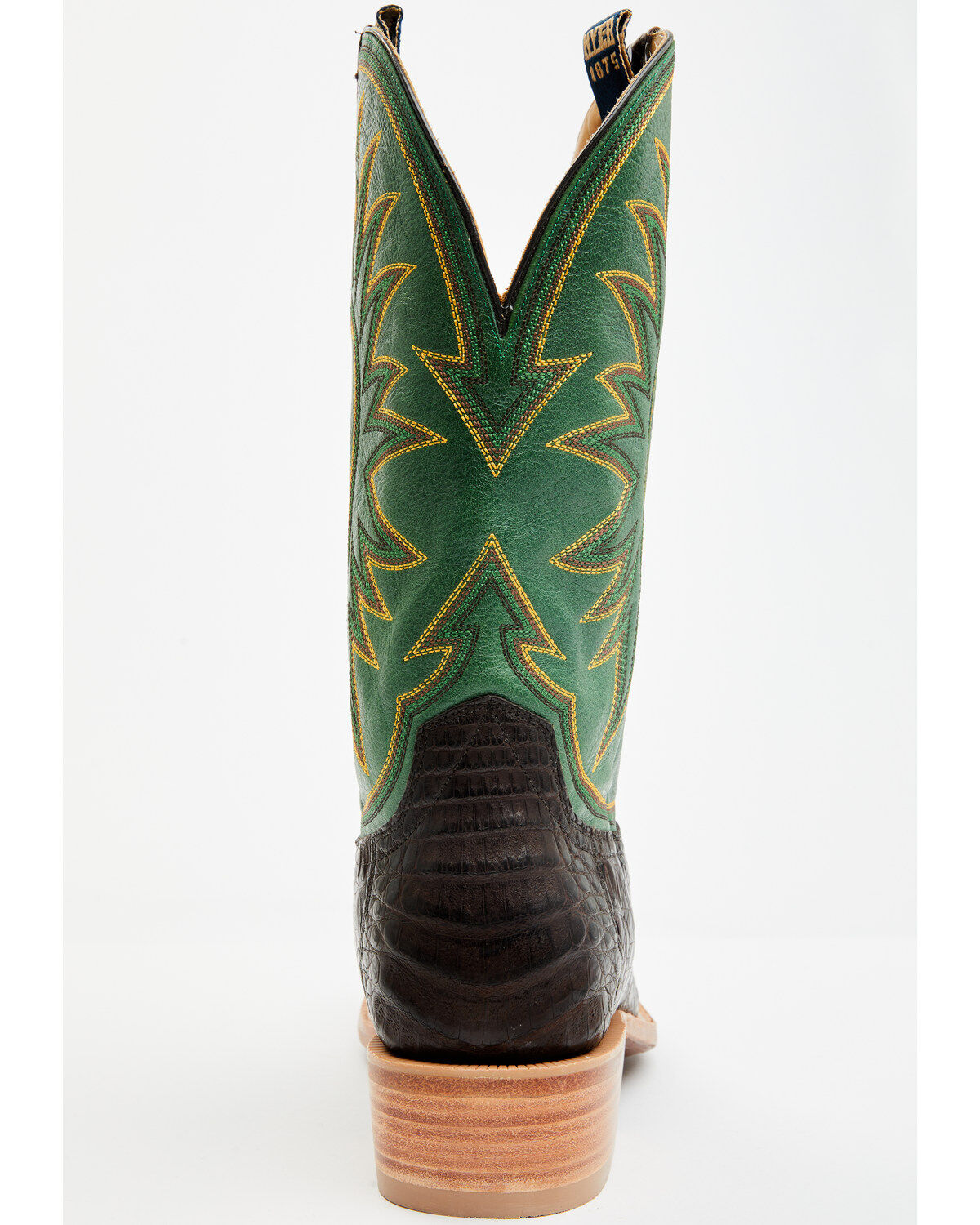 Image #5 - Hyer Men's Spearville Exotic Caiman Western Boots - Square Toe, Black, hi-res