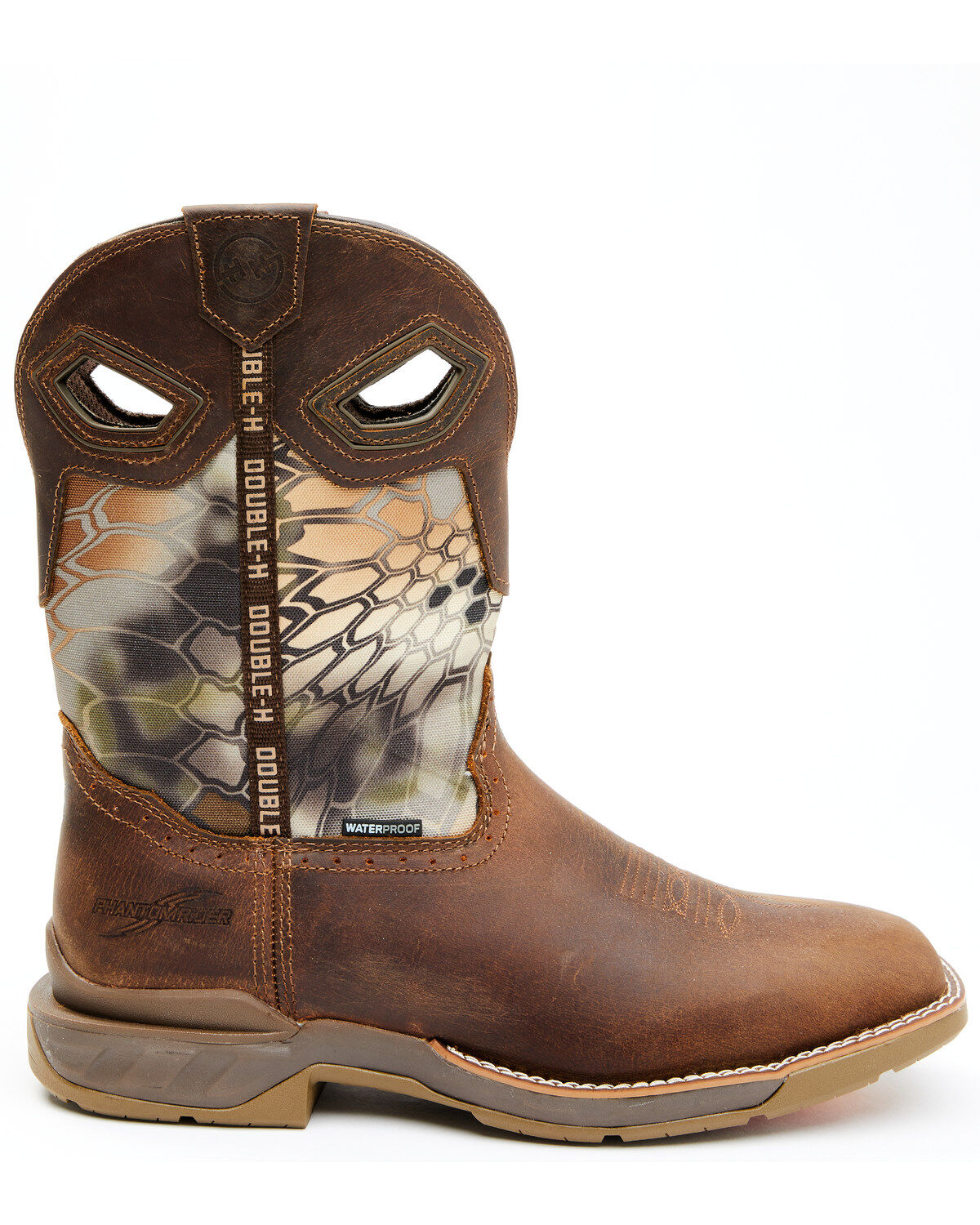 Image #2 - Double H Men's Kryptek Waterproof Western Boots - Broad Square Toe, Brown, hi-res